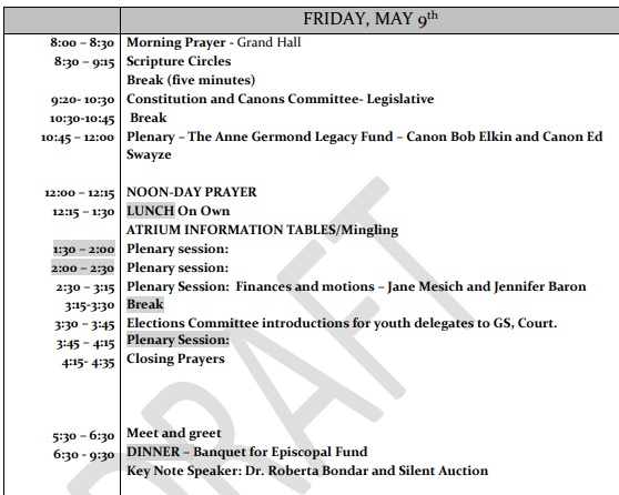 52nd Session of Diocese of Algoma Synod - 9 May 2025 @ Water Tower Inn