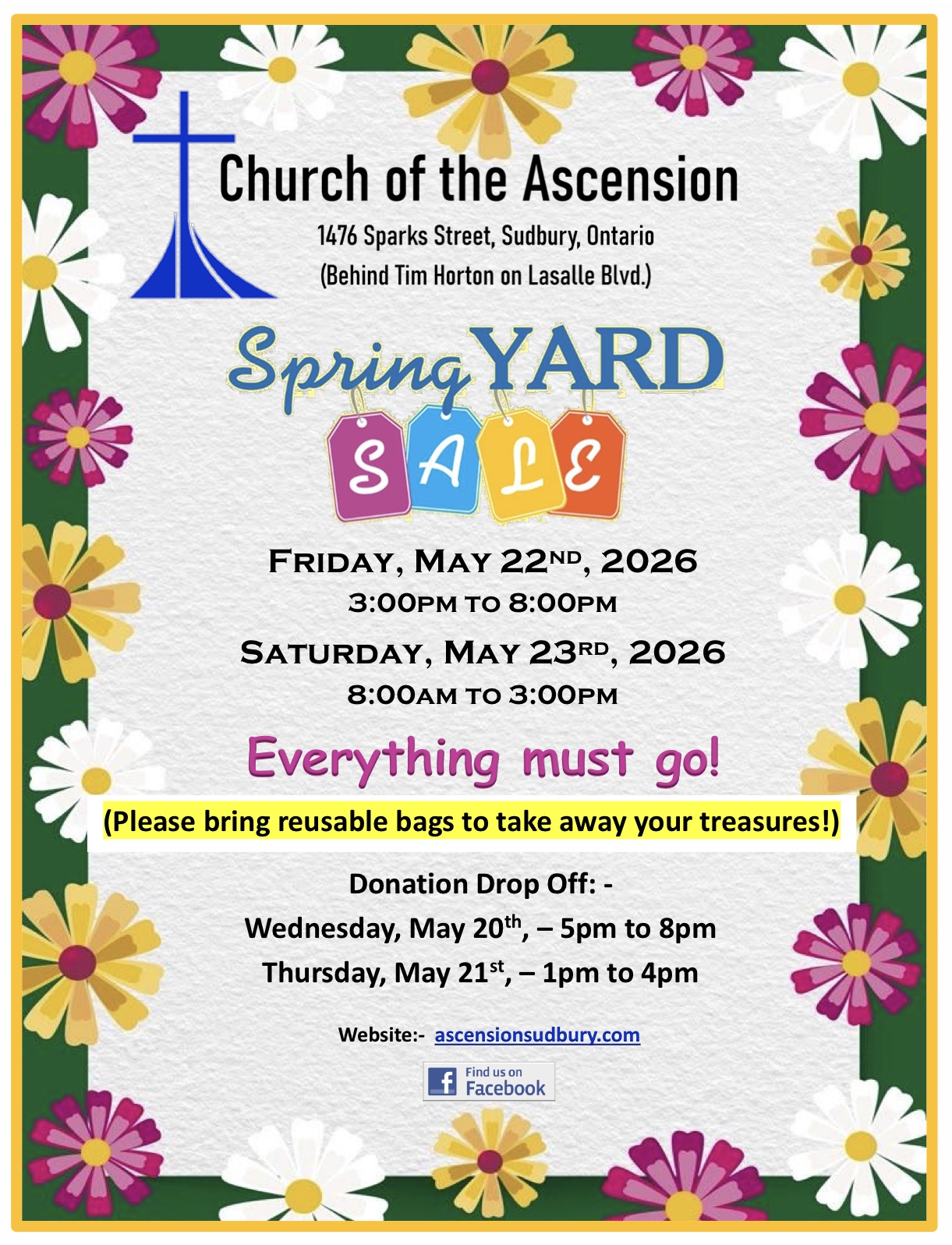 Annual Spring Yard Sale - Church of the Ascension @ Church of the Ascension